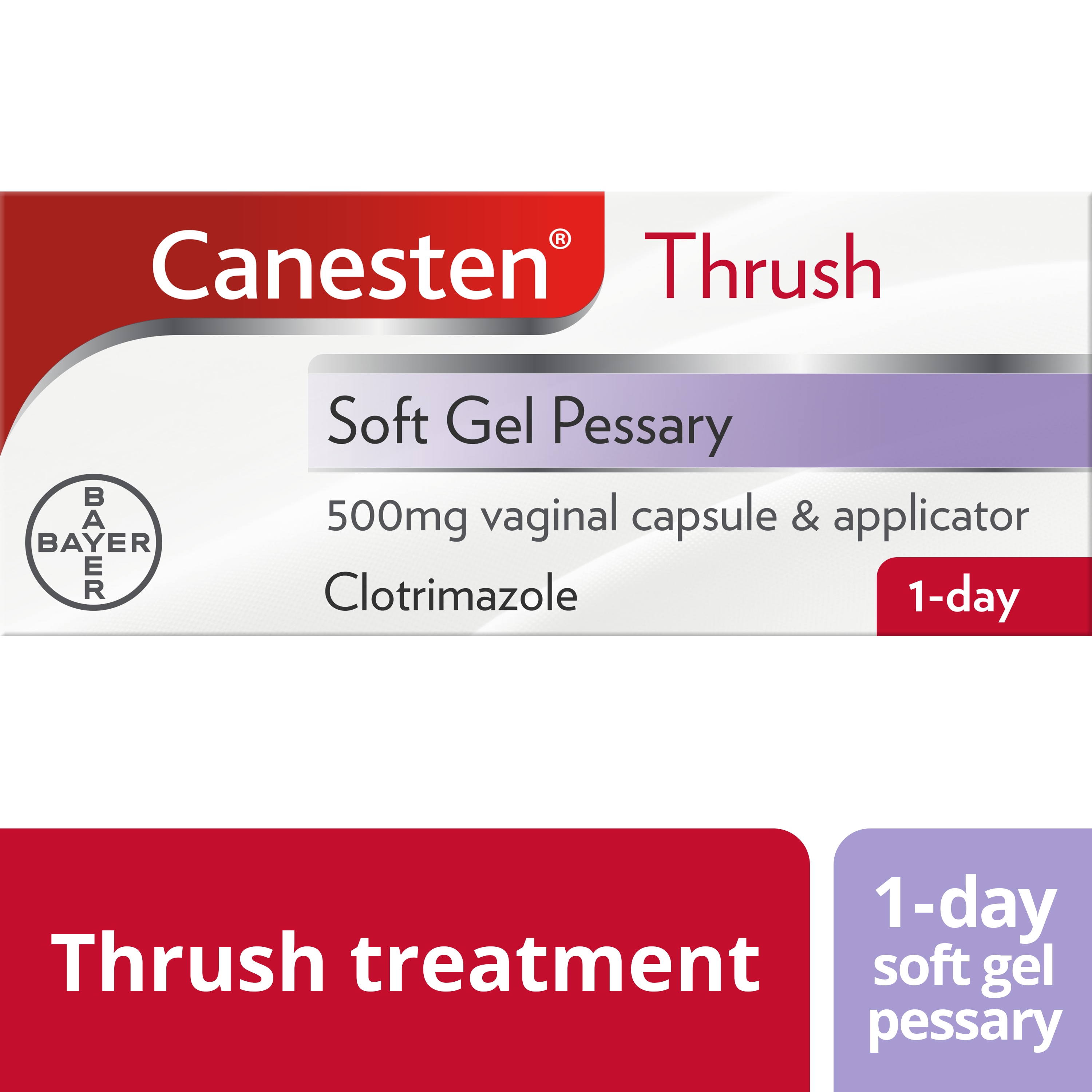 Thrush treatment 1-day soft gel pessary: Canesten Thrush Soft Gel Pessary