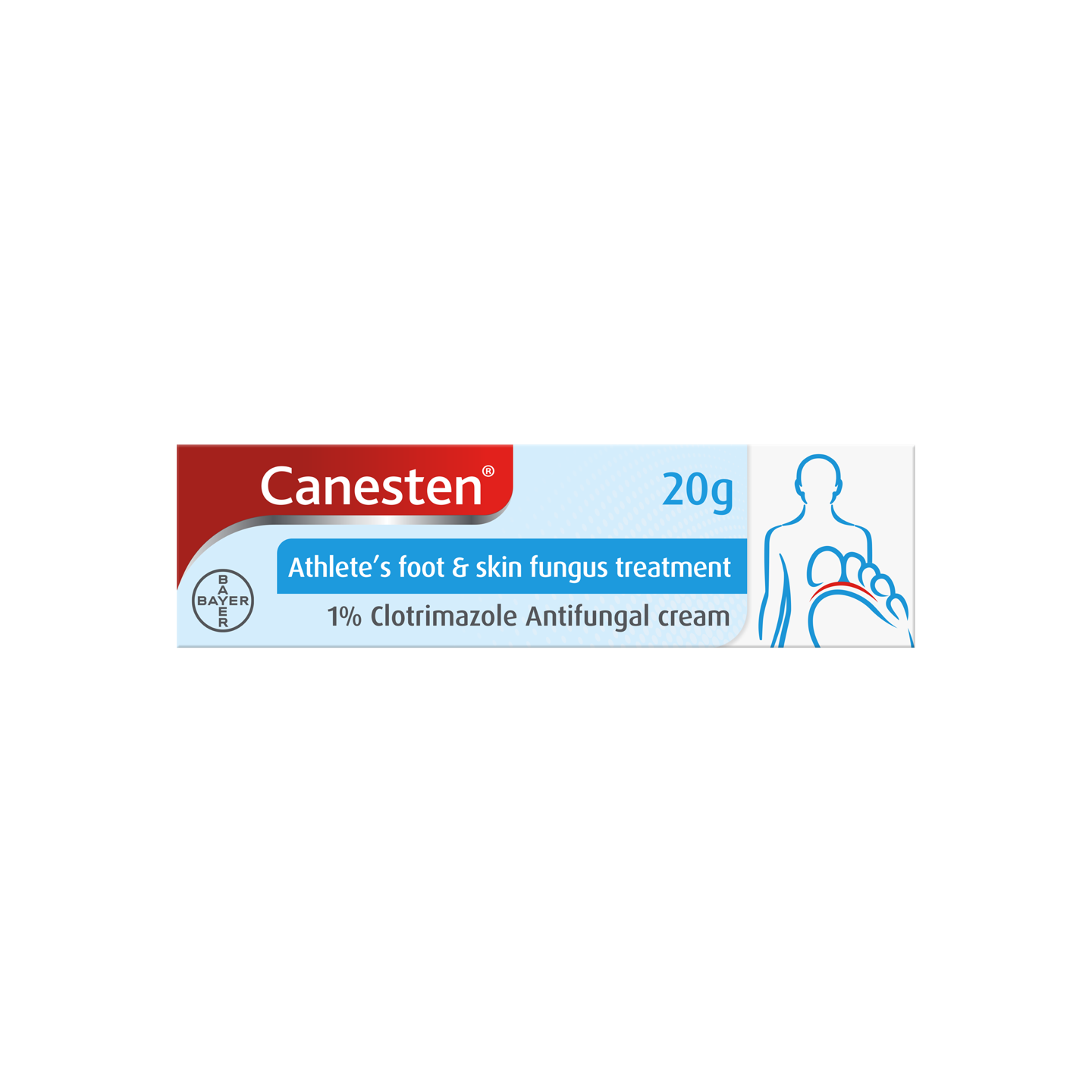 Canesten 1% Clotrimazole Antifungal cream for athlete’s foot and skin fungus treatment