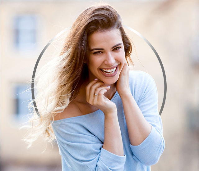 Young smiling woman with blond hair